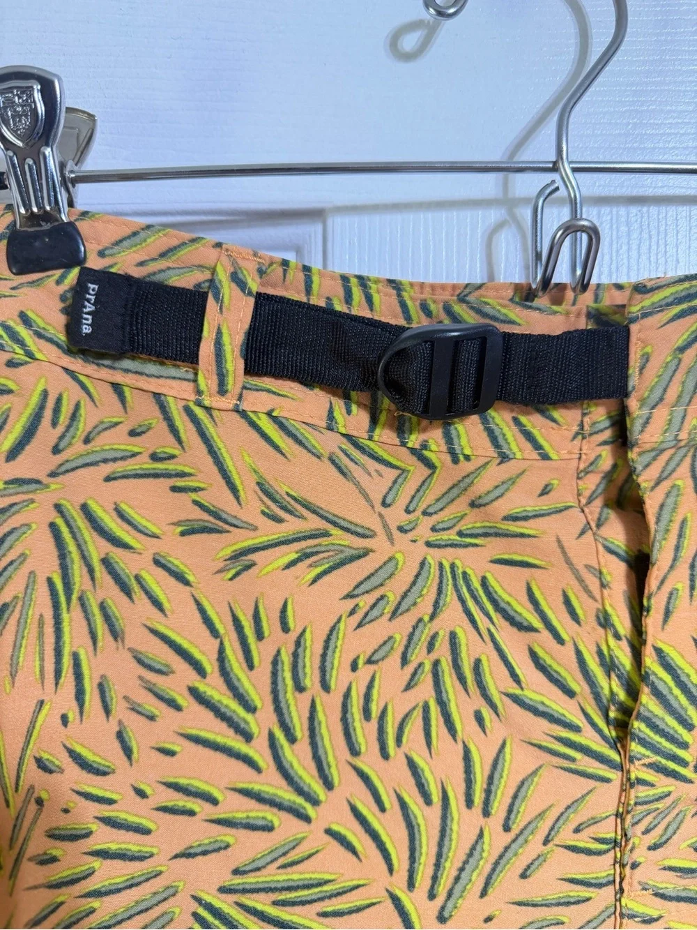 Prana Men's Rock Shock Boardshorts Aura Glow peach swim trunks shorts size 40